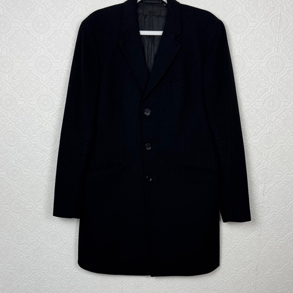 Uniqlo Other - Uniqlo Wool Cashmere Blend Coat Blazer Black Peacoat Size Medium